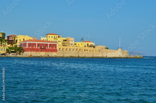 view of the fortress in the old town of Chania, Crete, Greece