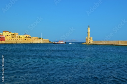 harbor in the old town of Chania, Crete, Greece