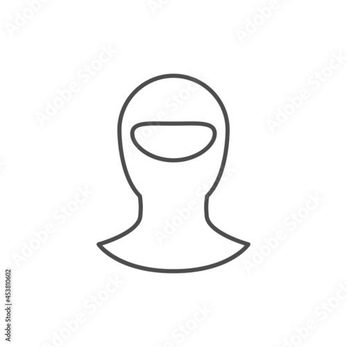 Motorcycle balaclava line outline icon