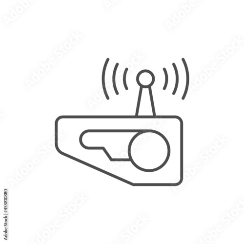 Motorcycle intercom line outline icon