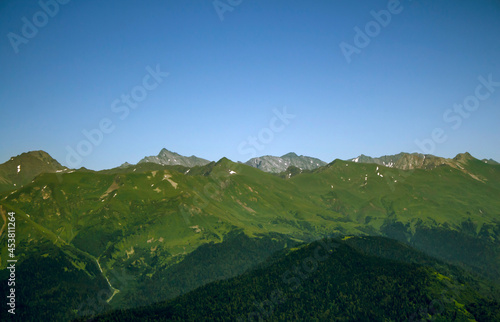 mountain landscape, view of the Caucasus mountains