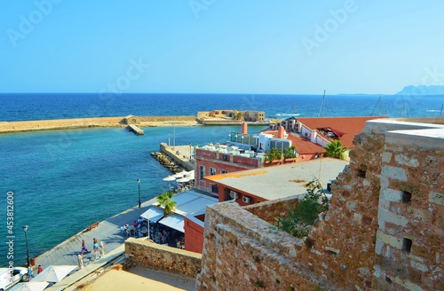 harbor in the old town of Chania, Crete, Greece