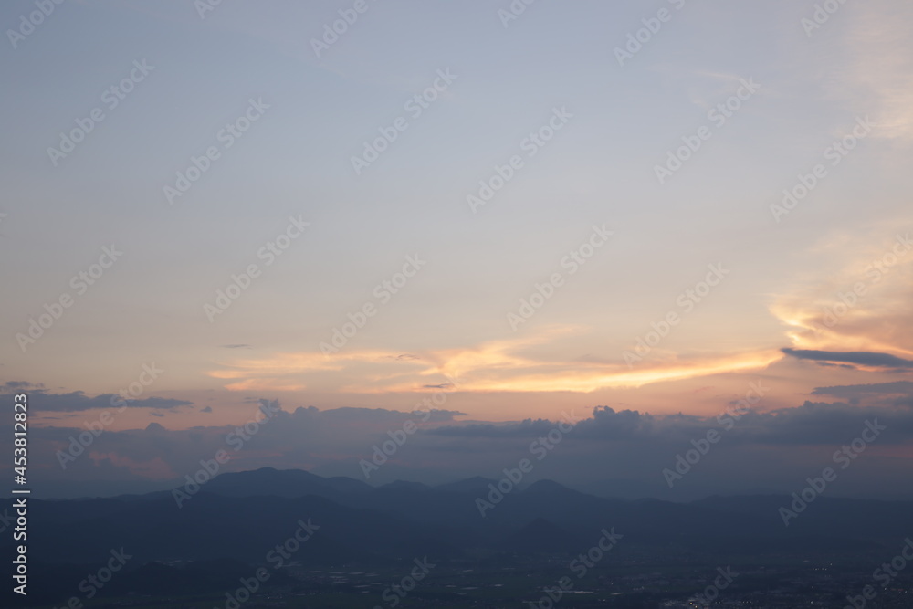Fototapeta premium Sky at dusk in Japan