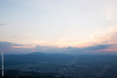 Sky at dusk in Japan
