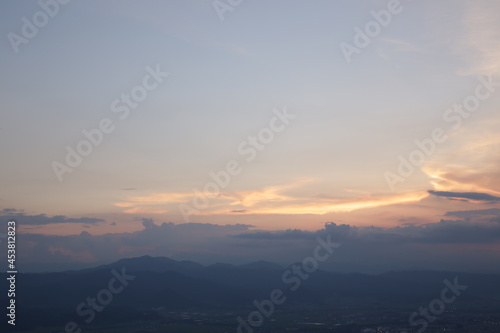 Sky at dusk in Japan