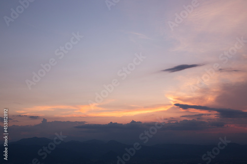 Sky at dusk in Japan
