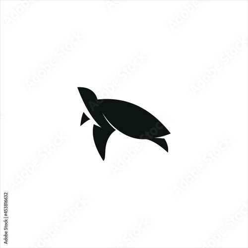 Animal logo simple abstract turtle silhouette