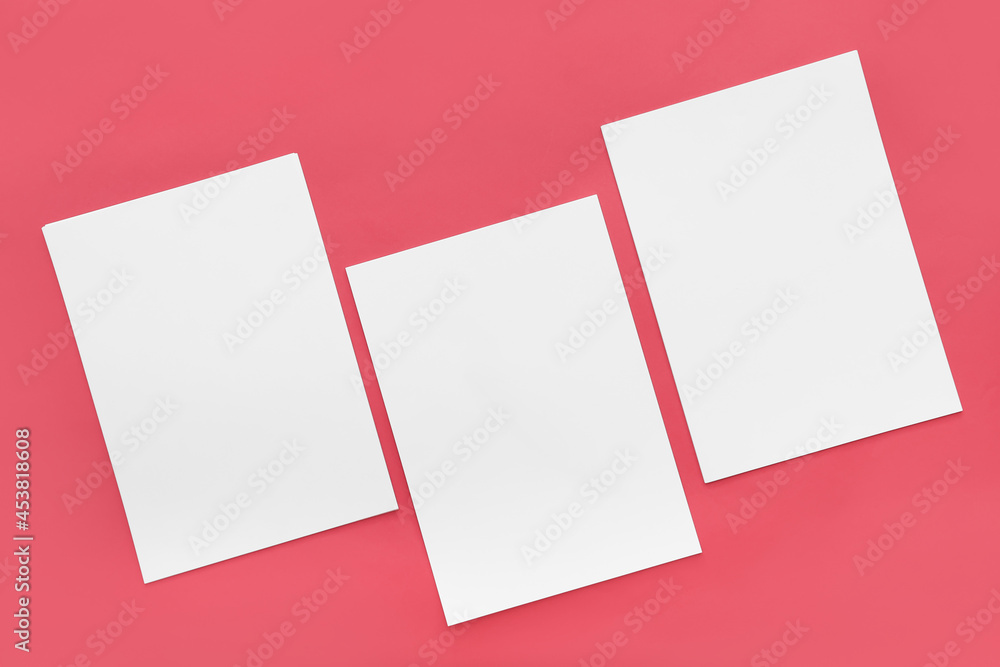 Sheet of paper on a colored background Sheet of paper on a colored background