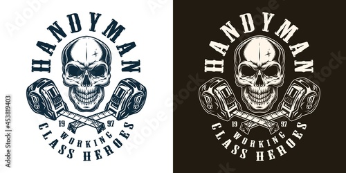 Handyman service vintage label