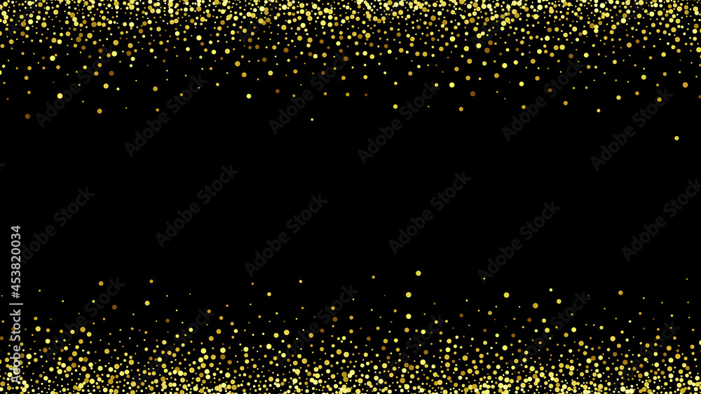 Black background with flaming golden particles.Abstract vector festive background with gold glitters and confetti for festive design. Black background with flaming golden particles.Abstract vector festive background with gold glitters and confetti for festive design.