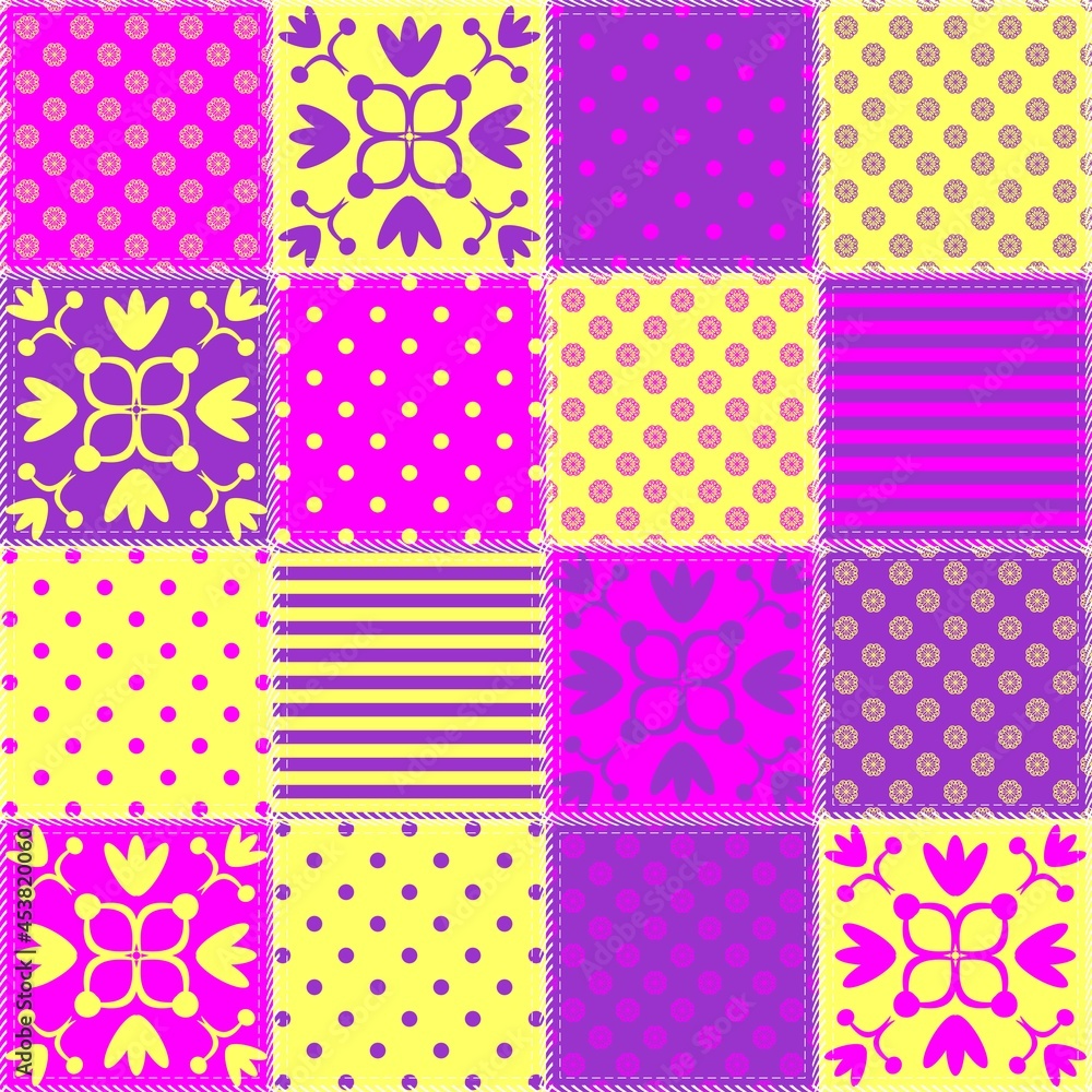 patchwork background with different patterns patchwork background with different patterns