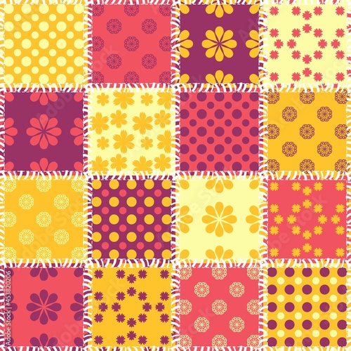 patchwork background with different patterns	