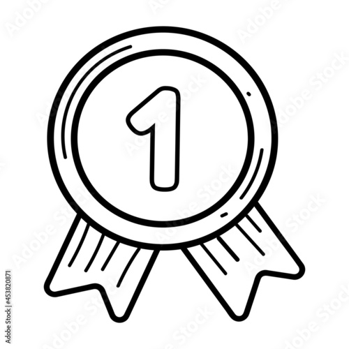 Gold Medal for Coloring Vector Illustration Clip Art