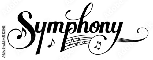 Symphony - custom calligraphy text