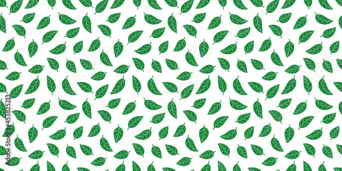 Leaves background. Seamless pattern.Vector. 葉っぱのパターン