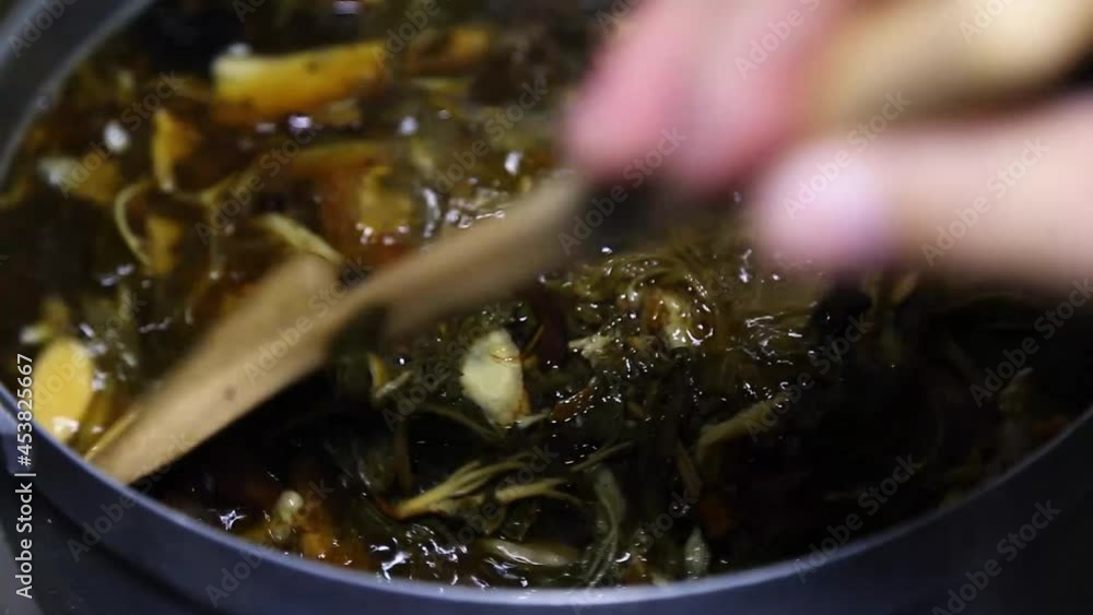 custom made wallpaper toronto digitalchinese herbs Chinese herbal medicine derived from nature for example, mushrooms, roots, leaves in boil in the pot .