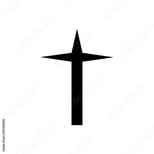 Christian cross vector icon. religion illustration sign. creed symbol. confession logo.