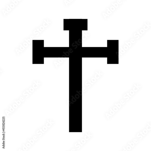 Christian cross vector icon. religion illustration sign. creed symbol. confession logo.