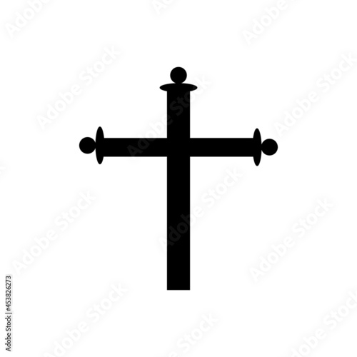 Christian cross vector icon. religion illustration sign. creed symbol. confession logo.