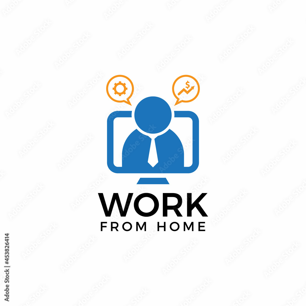 Work from home logo icon. Work from home logo icon.