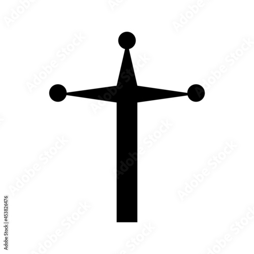 Christian cross vector icon. religion illustration sign. creed symbol. confession logo.