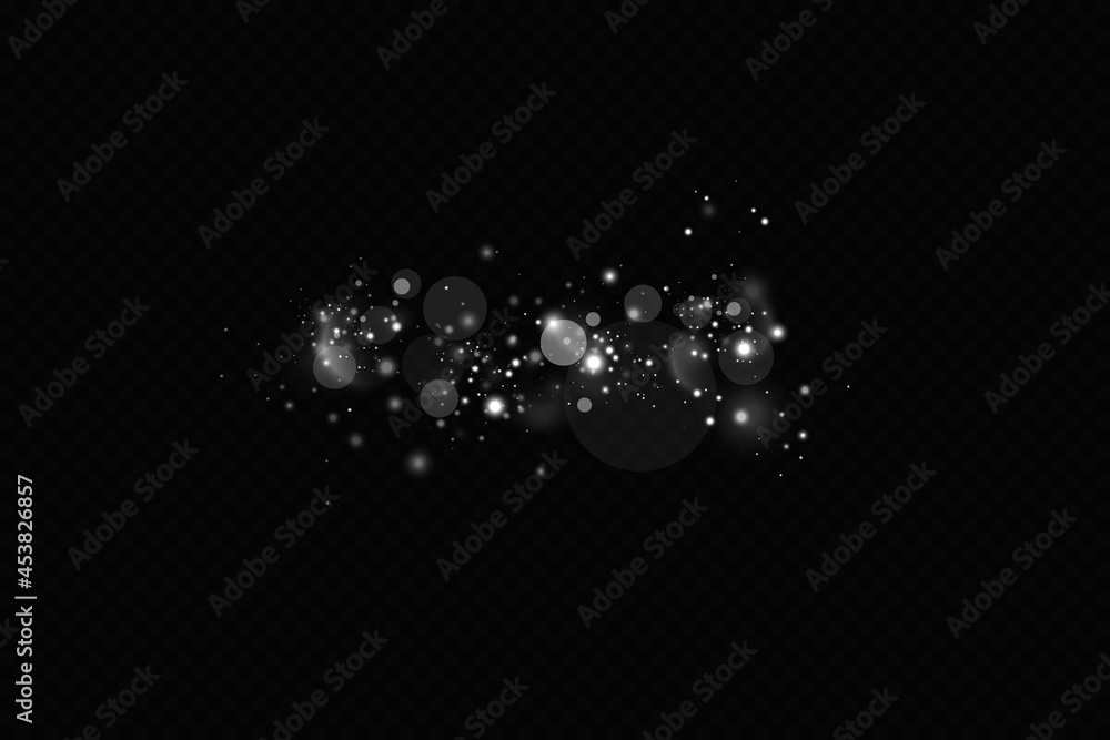 Glow effect. Vector illustration. Christmas dust flash. Snow is falling. Snowflakes.
Glow effect. Vector illustration. Christmas dust flash. Snow is falling. Snowflakes.