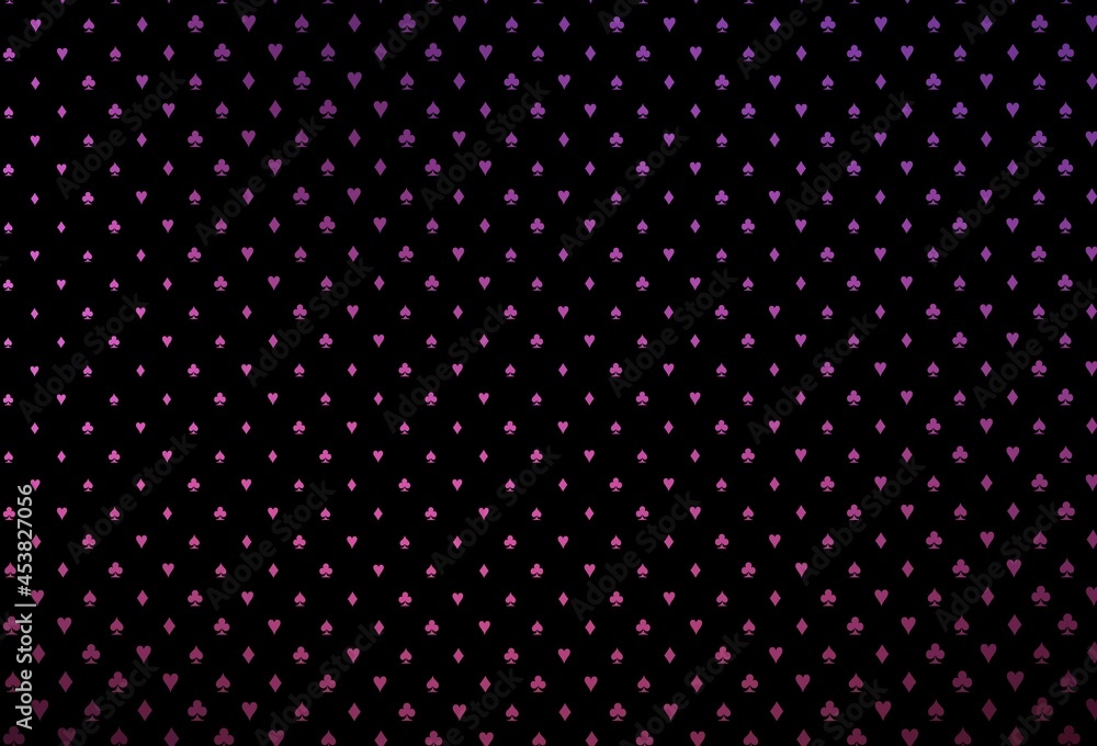 Dark pink vector cover with symbols of gamble.