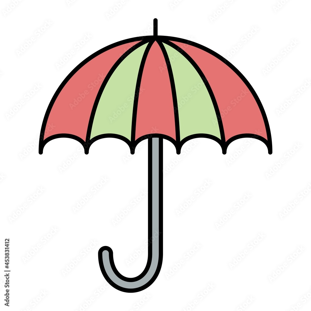 Vector Umbrella Filled Outline Icon Design Vector Umbrella Filled Outline Icon Design