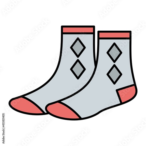 Vector Socks Filled Outline Icon Design