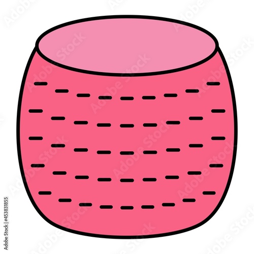Vector Pouf Filled Outline Icon Design