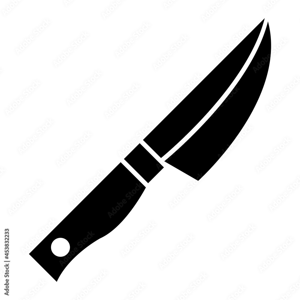 Vector Knife Glyph Icon Design
