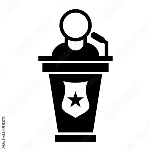 Vector Witness Glyph Icon Design