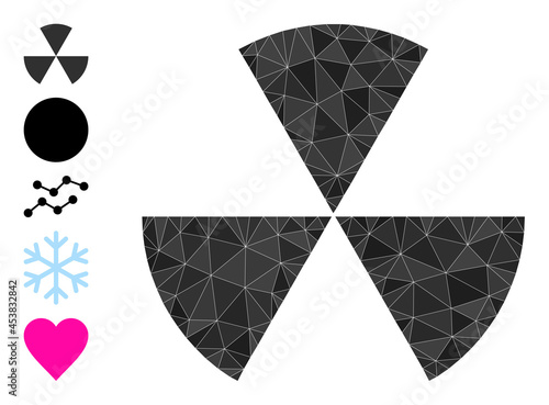 Triangle circle sectors polygonal 2d illustration, and similar icons. Circle Sectors is filled with triangles. Lowpoly circle sectors designed with chaotic filled triangles.