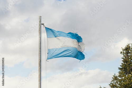 Argentine flag located in Argentine Patagonia