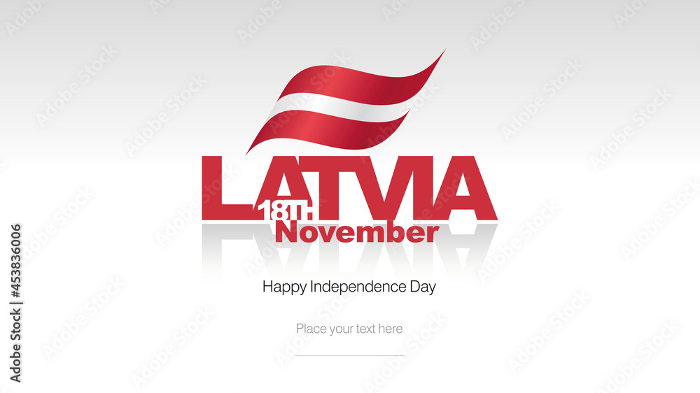 Latvia Independence Day flag logo icon banner