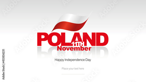 Poland Independence Day flag logo icon banner