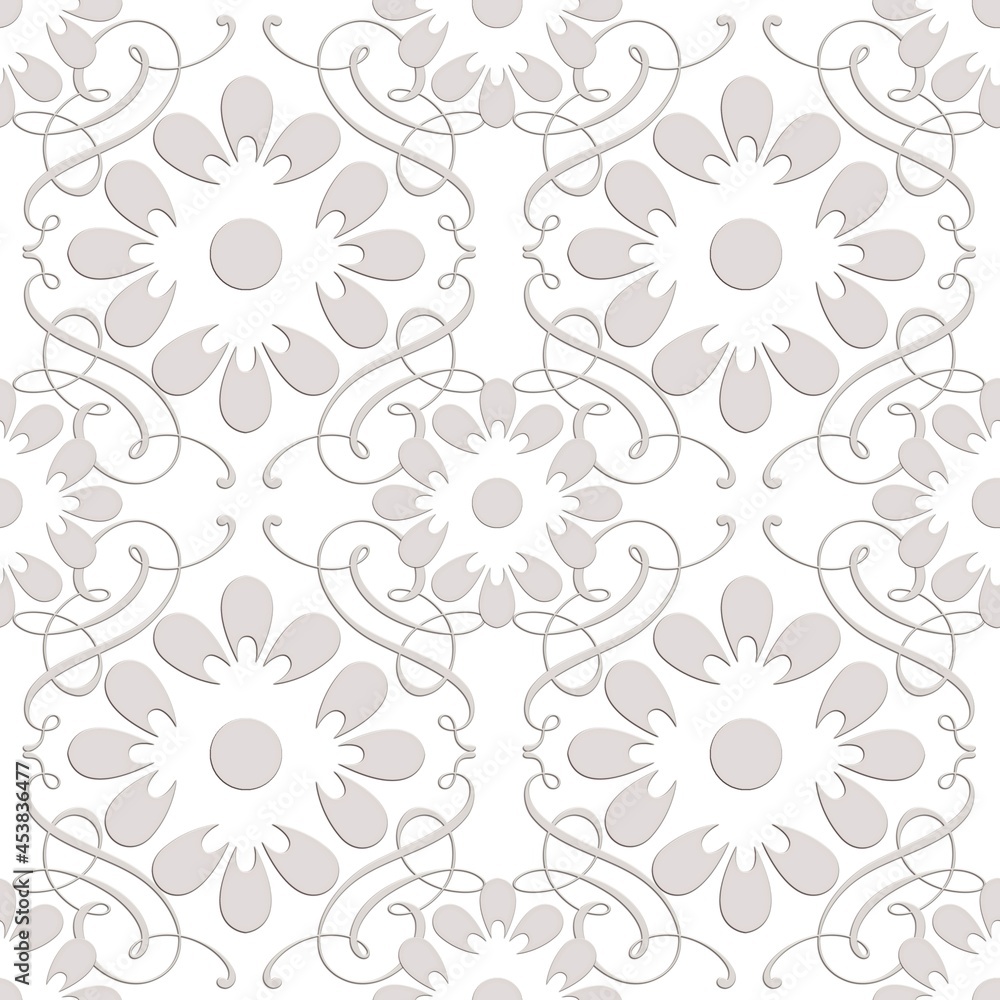 Bright delicate seamless background with tiny flowers..Floral background with abstract patterns. Seamless regular texture.