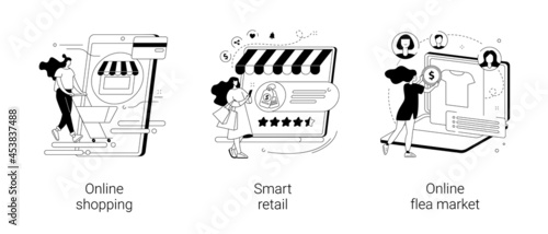E-commerce platform abstract concept vector illustrations.