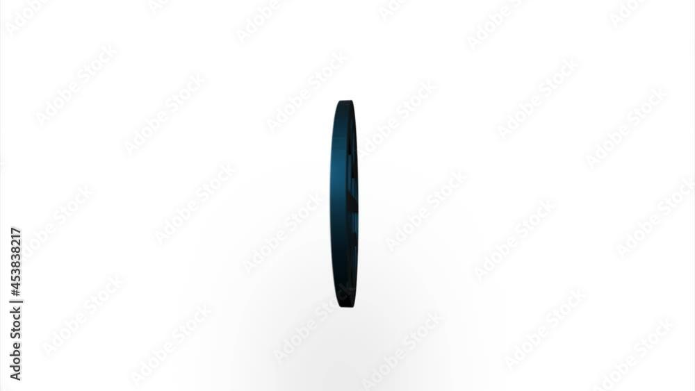 Blue globe icon flipping, rotation. Elegant 3d realistic light render. Seamless loop animation video Blue globe icon flipping, rotation. Elegant 3d realistic light render. Seamless loop animation video