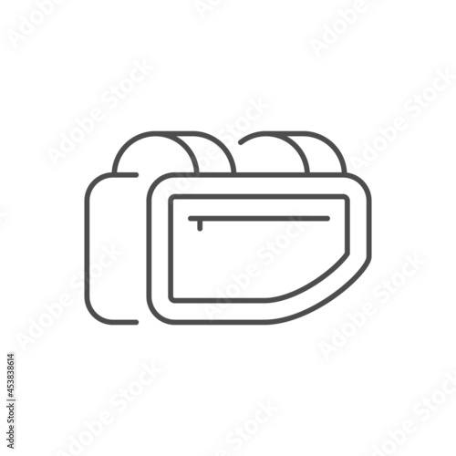Motorcycle bag line outline icon