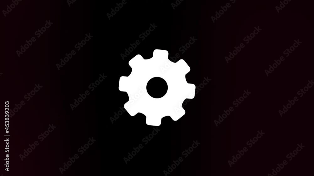 Gear wheel icon with glitch art effect. Retro futurism 80s 90s dynamic wave style. Video signal damage with tv noise and old screen interference. Loop 4k Gear wheel icon with glitch art effect. Retro futurism 80s 90s dynamic wave style. Video signal damage with tv noise and old screen interference. Loop 4k