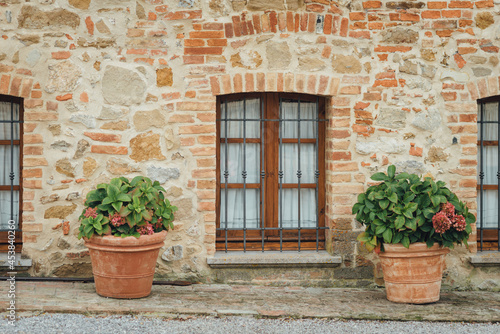 Italian villa in Tuscany, exterior facade details