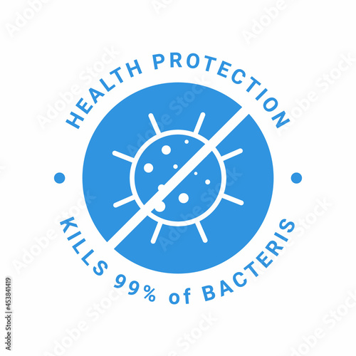 Vector logo of alcohol gel and spray tag for product package, health protection
