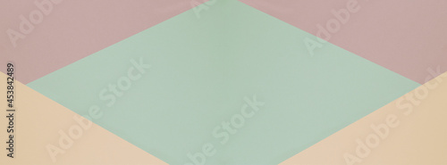 Banner pastel colored paper background.