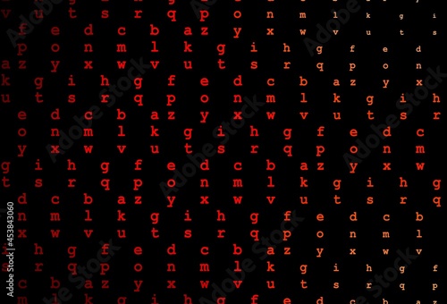 Wallpaper Mural Dark red vector layout with latin alphabet. Torontodigital.ca