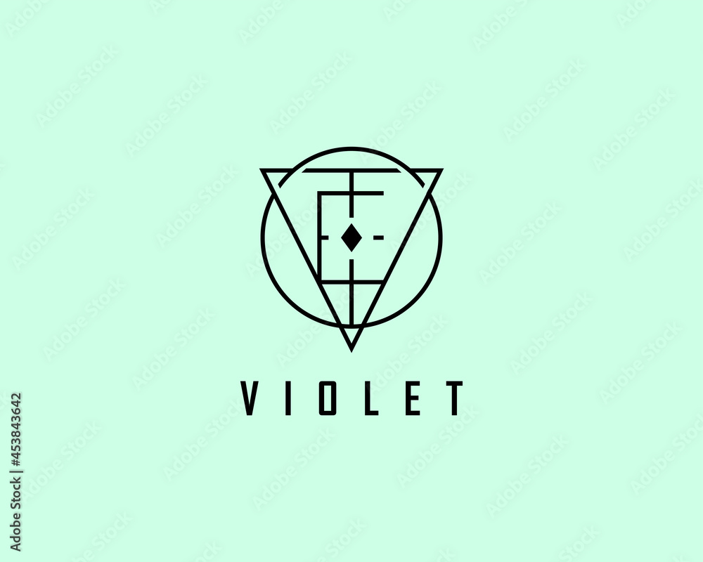 logo name Violet usable logo design for private logo, business name card web icon, social media icon logo name Violet usable logo design for private logo, business name card web icon, social media icon