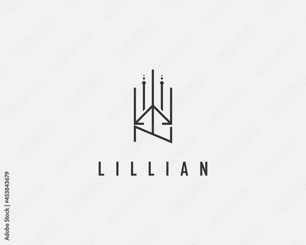 logo name Lillian usable logo design for private logo, business name card web icon, social media icon logo name Lillian usable logo design for private logo, business name card web icon, social media icon
