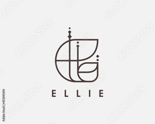 Φωτογραφία ,logo name Ellie usable logo design for private logo, business name card web ico