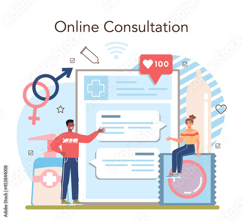 Sexual education online service or platform. Sexual health lesson