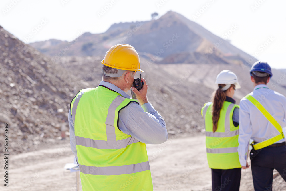 Business people talking on site Business people talking on site